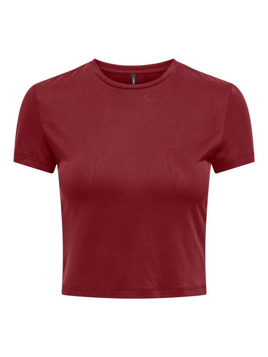 ONLHANNAH S/S O-NECK SHORT TOP JRS
