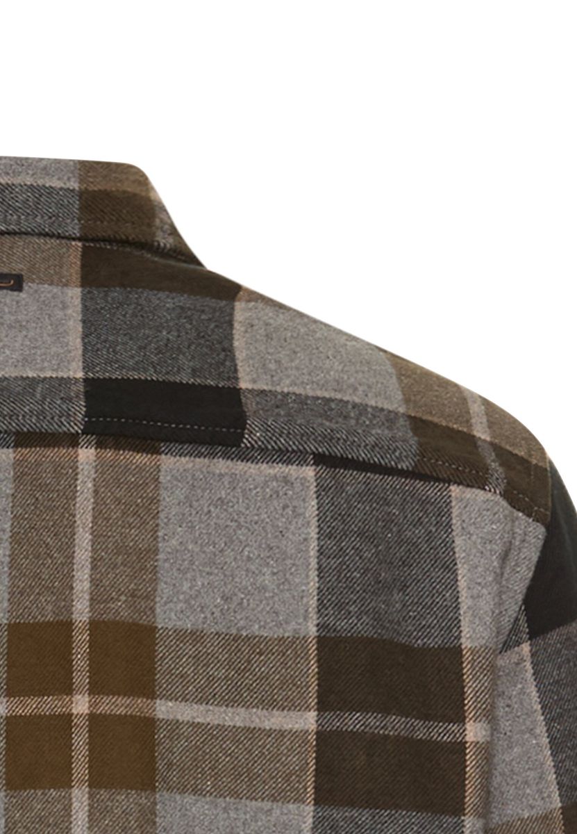 Flanellhemd mit Kontrastdetails und Brusttaschen