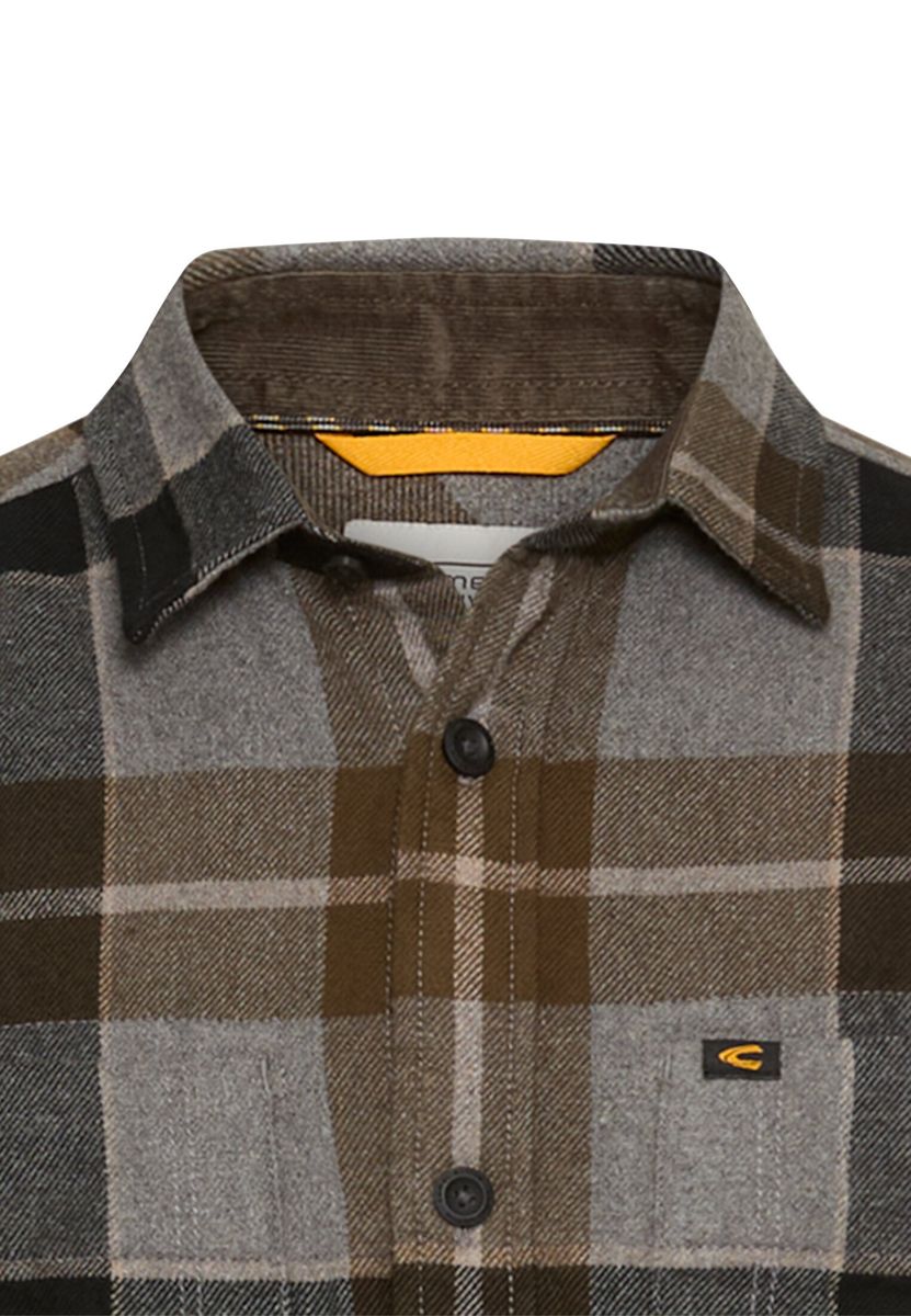 Flanellhemd mit Kontrastdetails und Brusttaschen