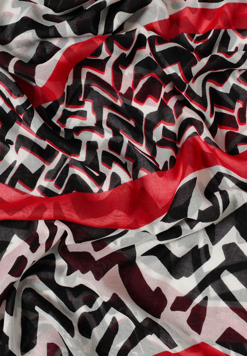 Gemusterter Loop-Schal