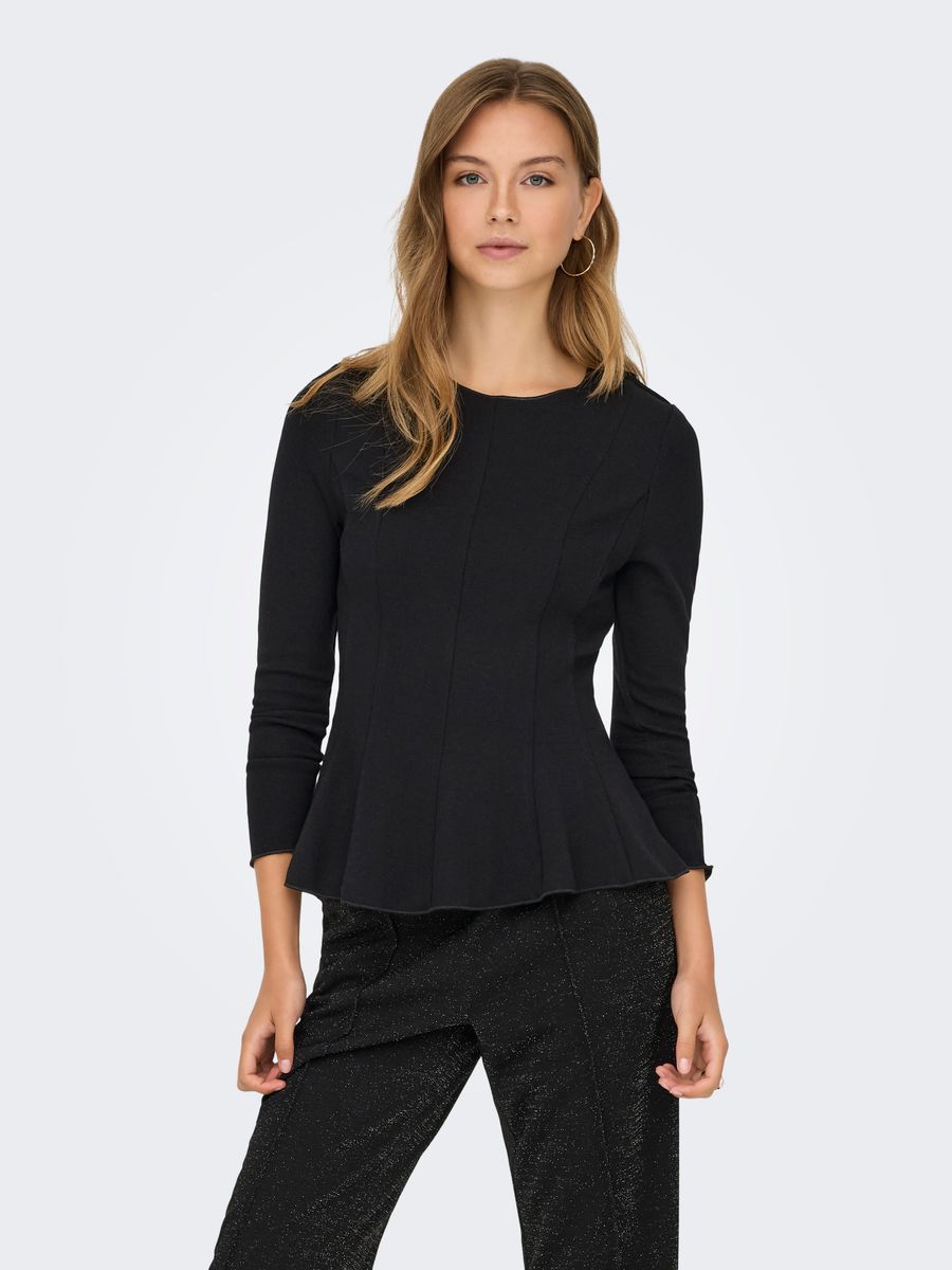 ONLKENYA L/S PEPLUM TOP JRS NOOS