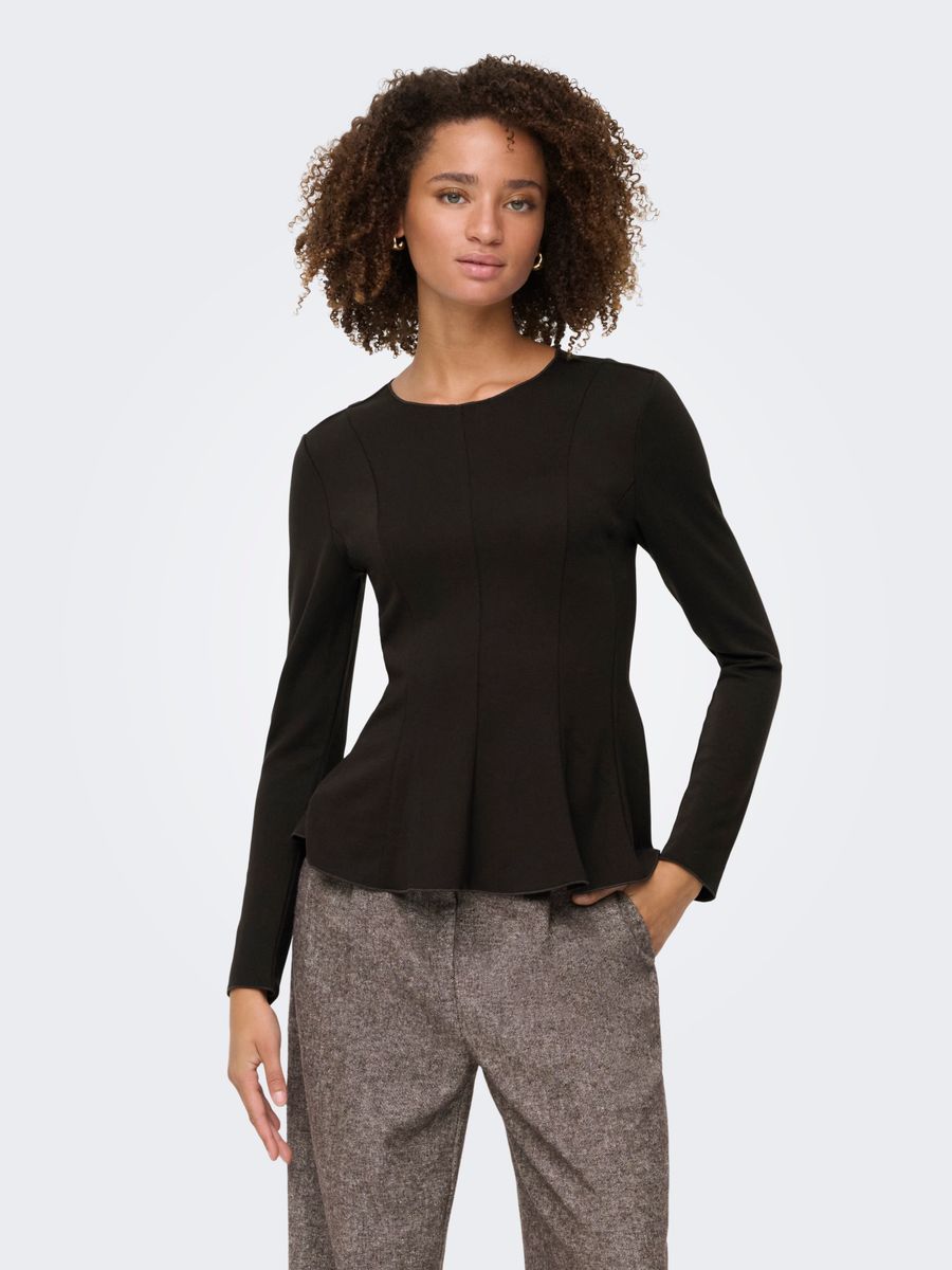 ONLKENYA L/S PEPLUM TOP JRS NOOS