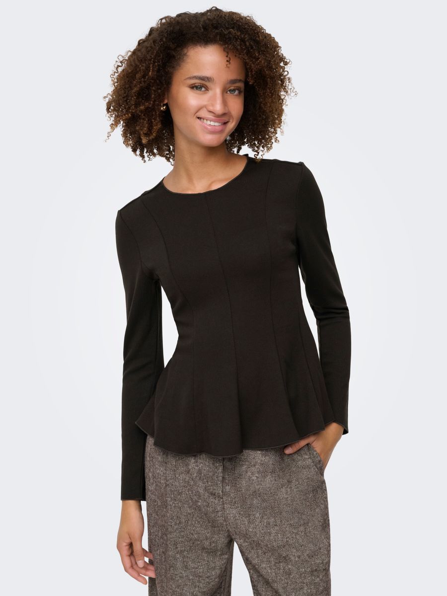 ONLKENYA L/S PEPLUM TOP JRS NOOS