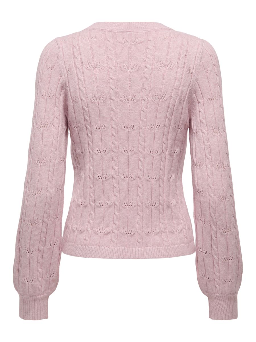 ONLKATIA LS STRUCTURE O-NECK PULL CC KNT