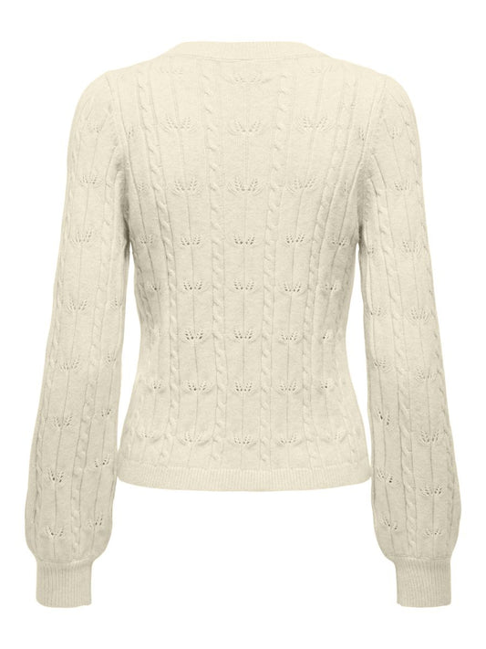 ONLKATIA LS STRUCTURE O-NECK PULL CC KNT