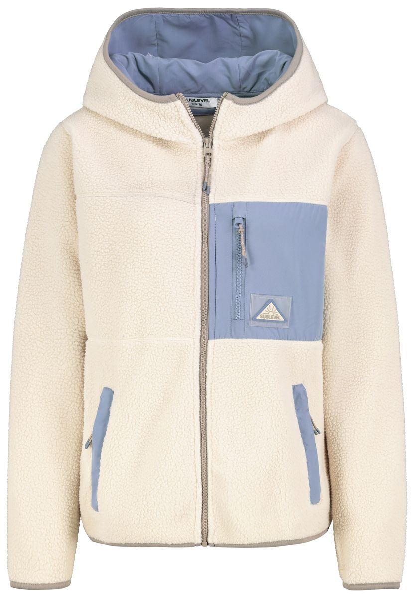 DOB-Fleece Jacke, Kapuze,Aufgesetze