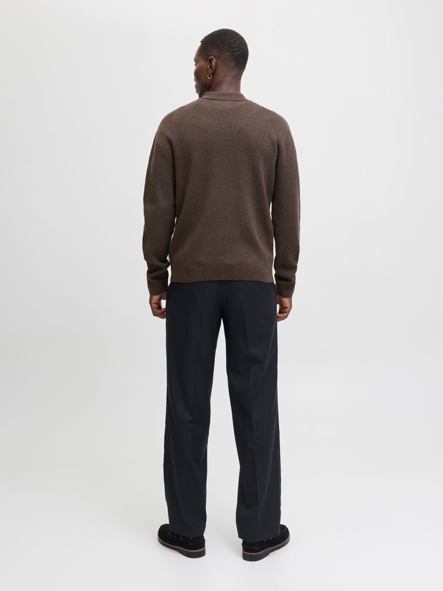 JPRBLAMILANO STITCH KNIT ZIP POLO SN
