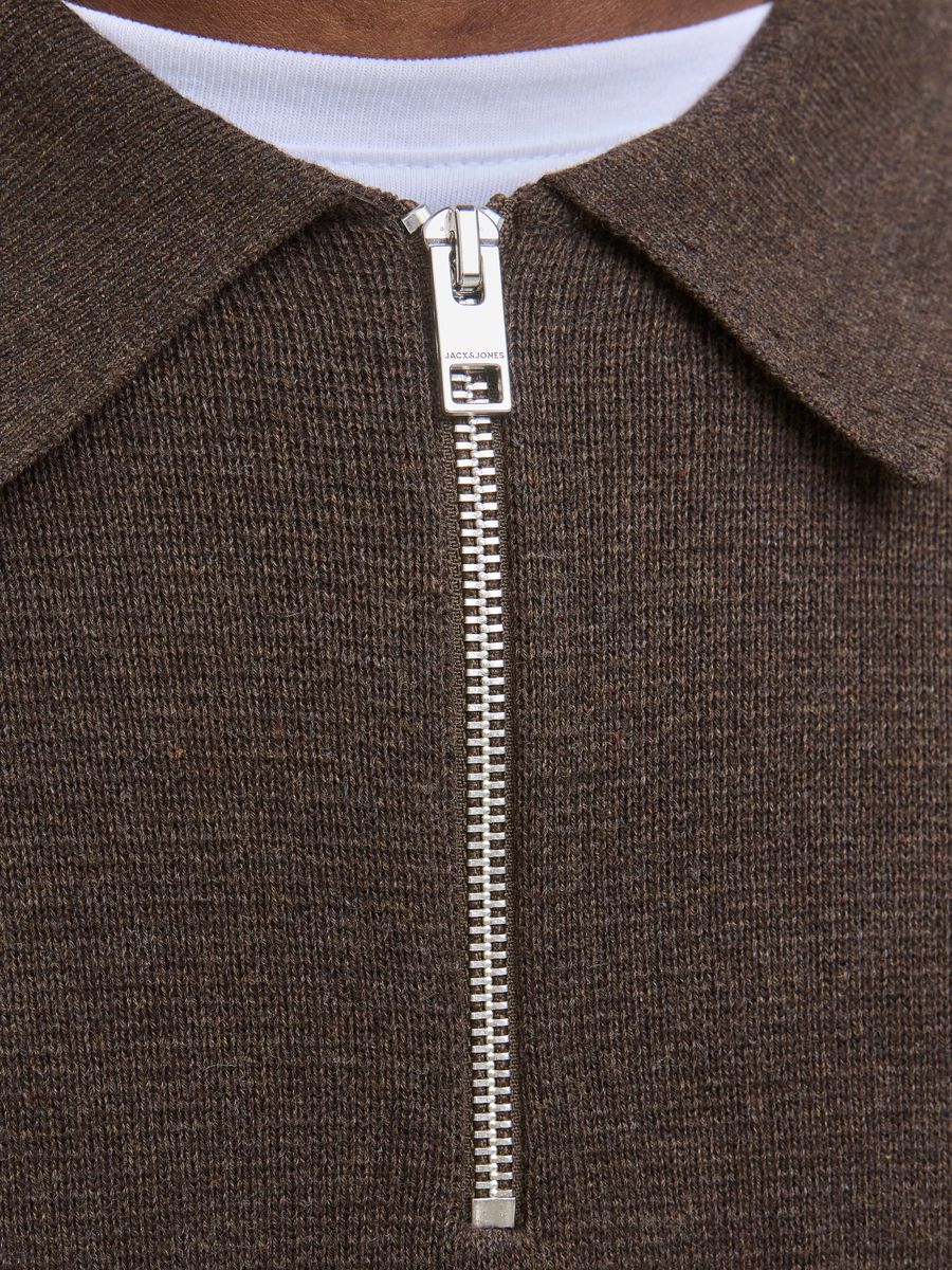 JPRBLAMILANO STITCH KNIT ZIP POLO SN