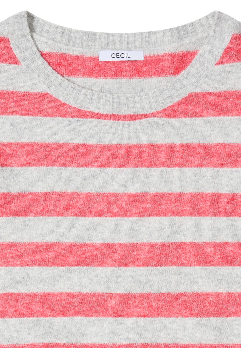 Gestreifter Melange Pullover