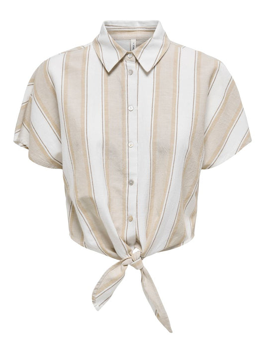 ONLJAKIRI LINEN S/S KNOT SHIRT WVN