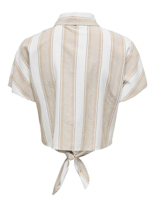 ONLJAKIRI LINEN S/S KNOT SHIRT WVN