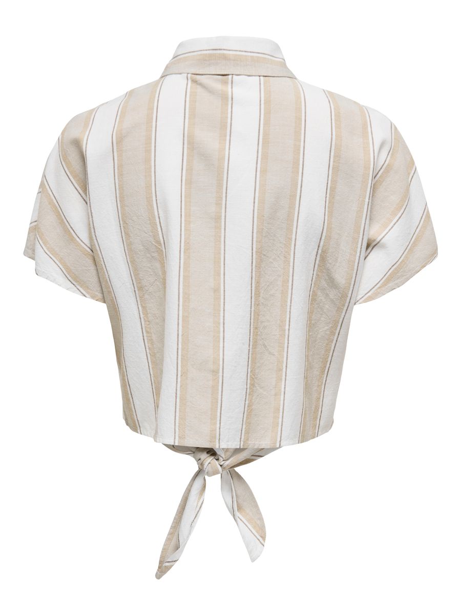 ONLJAKIRI LINEN S/S KNOT SHIRT WVN