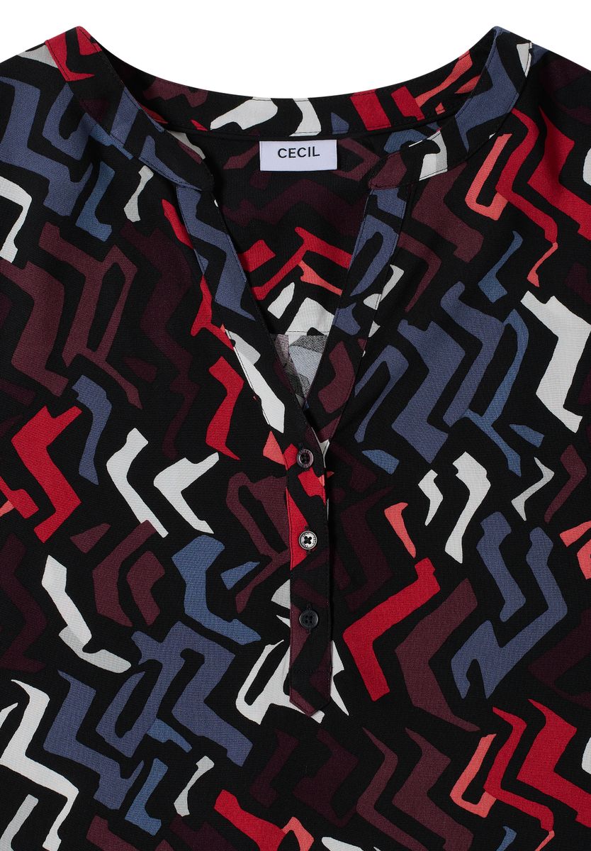 Bluse mit Grafikmuster