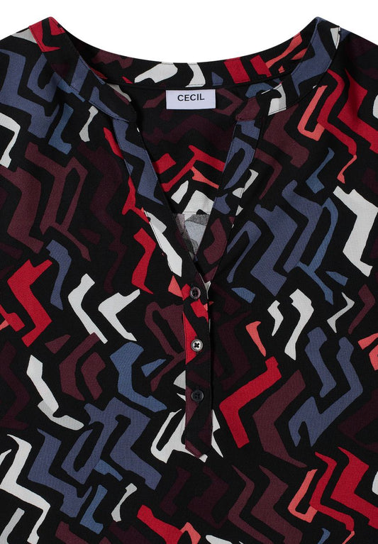 Bluse mit Grafikmuster
