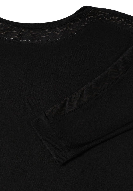 Batwing Shirt mit Mesh