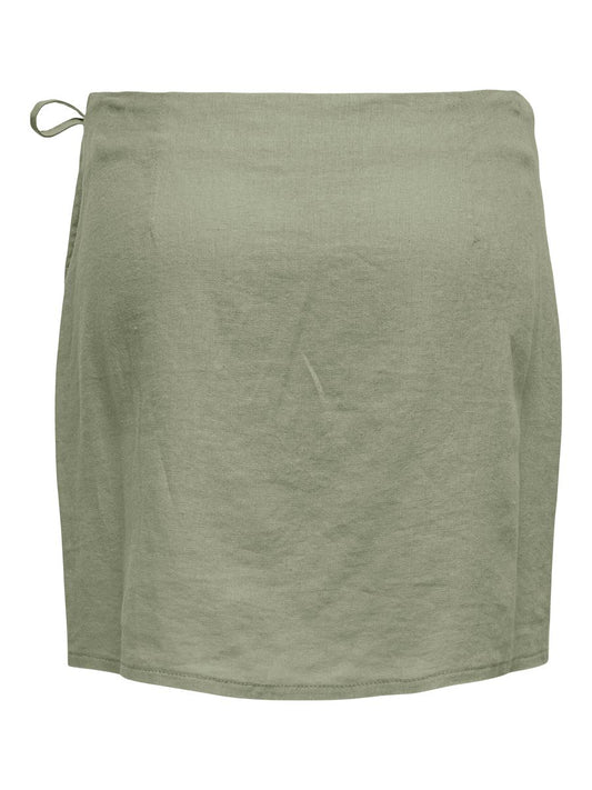ONLCARO MW WRAP LINEN BL SKIRT CC PNT