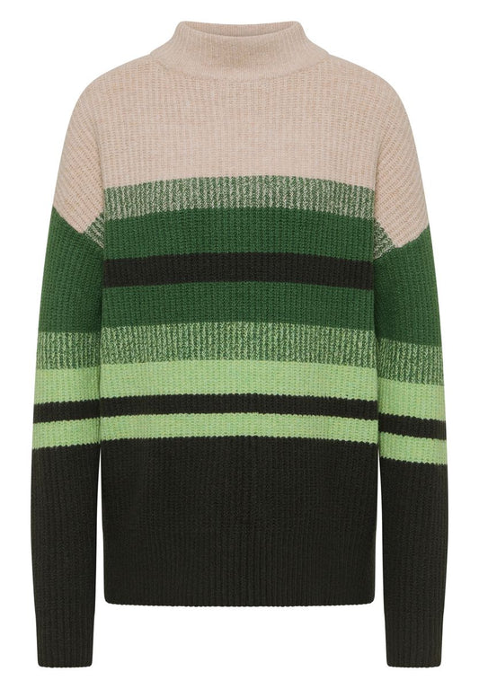 Gestreifter Mouliné Pullover