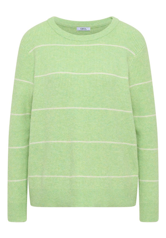 Gestreifter Strukturpullover