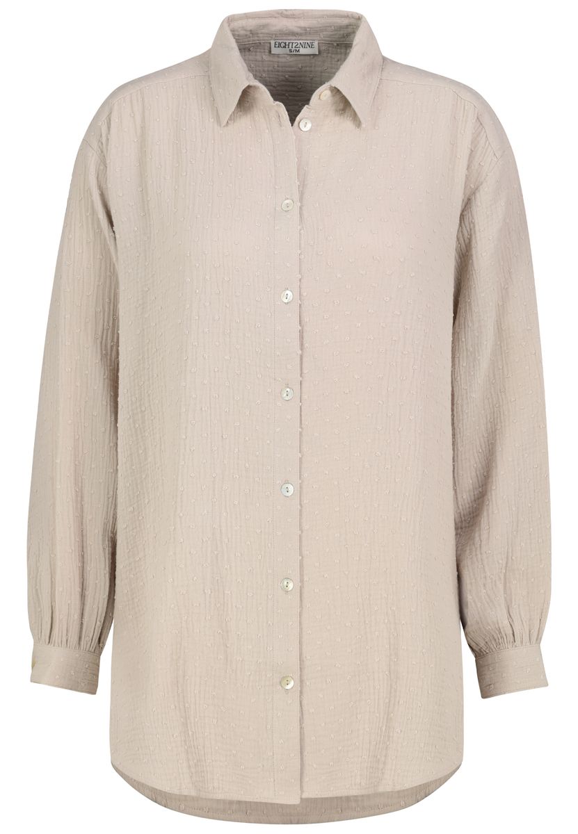 DOB LONG-Bluse, Oversize, überschni