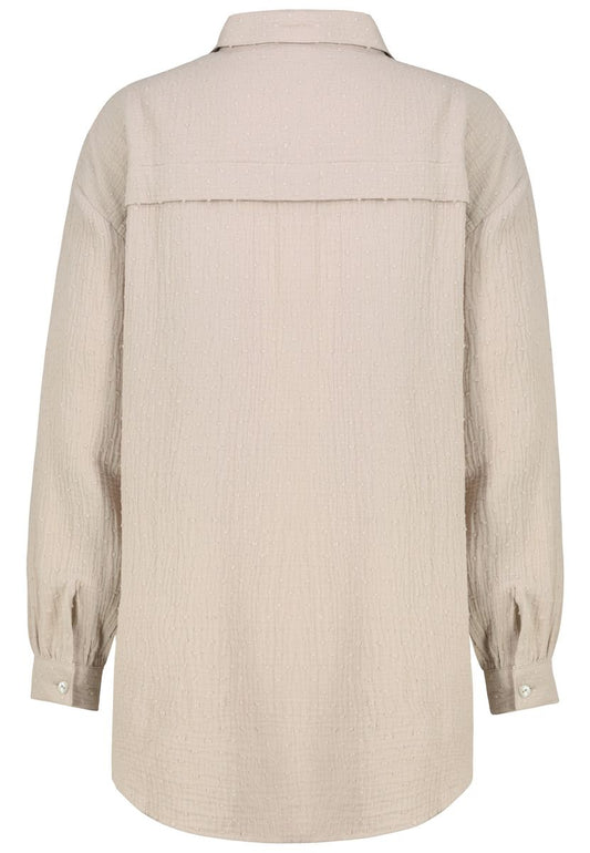 DOB LONG-Bluse, Oversize, überschni