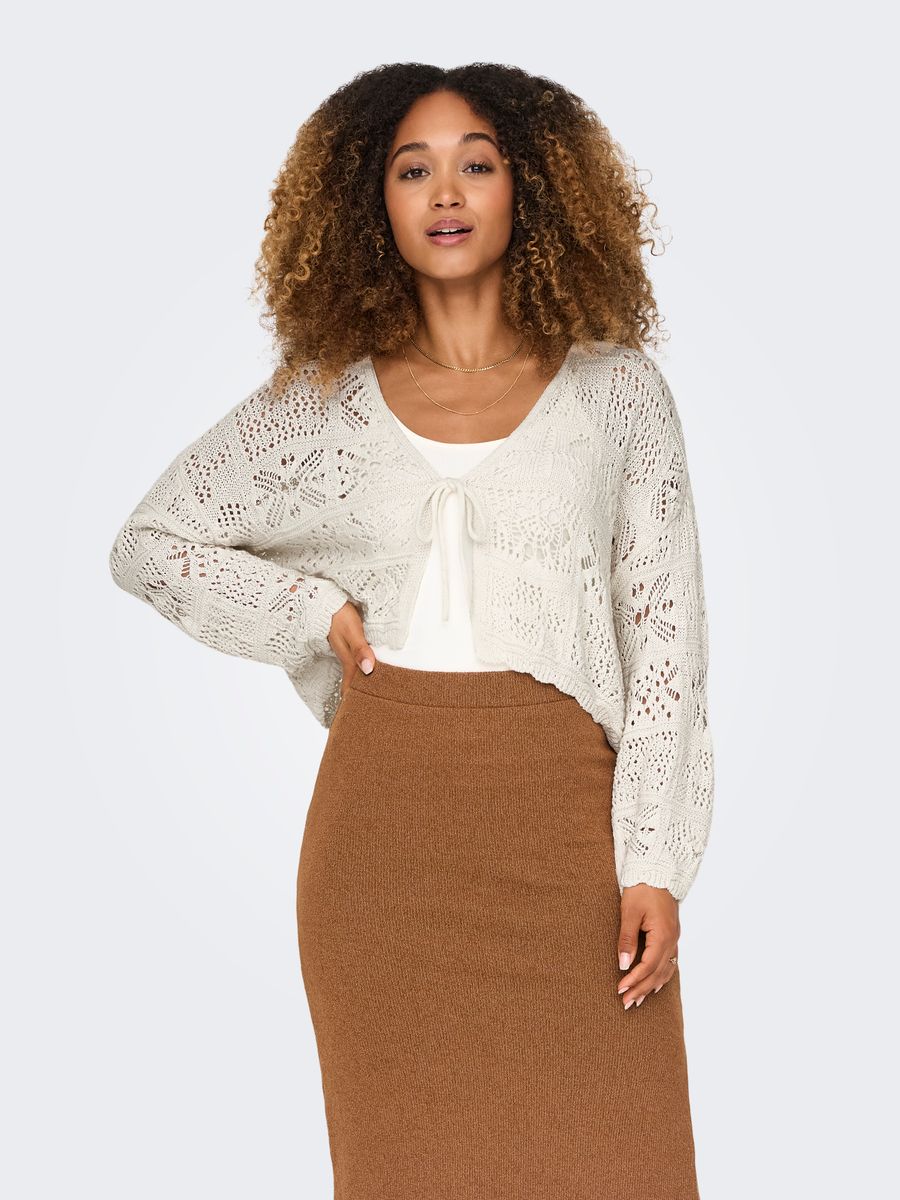 ONLBEACH 7/8 TIE CARDIGAN KNT NOOS