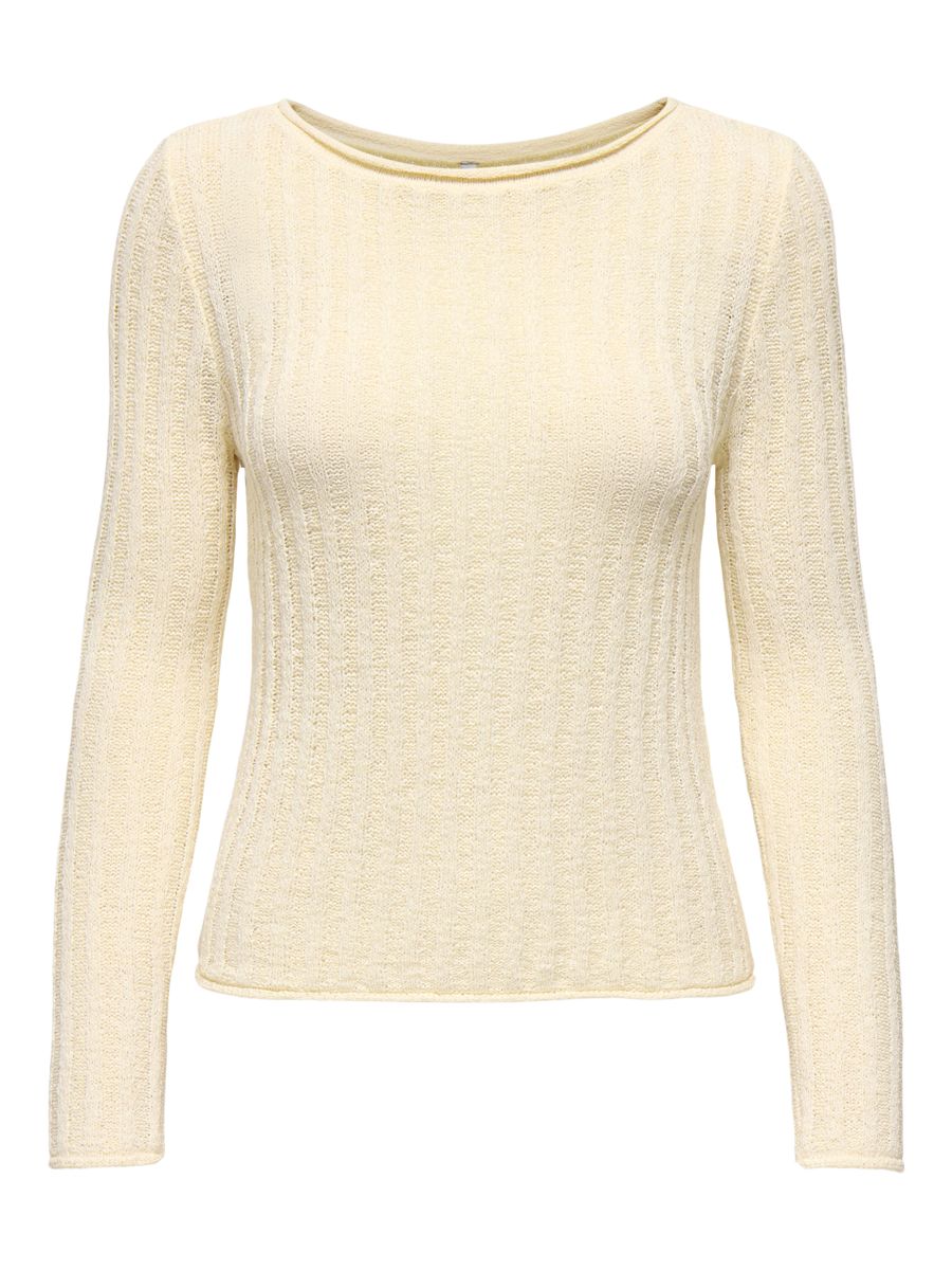 ONLPAMELA LS RIB O-NECK PULLOVER CC KNT