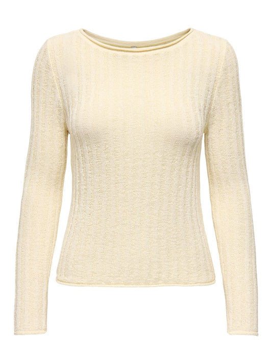 ONLPAMELA LS RIB O-NECK PULLOVER CC KNT