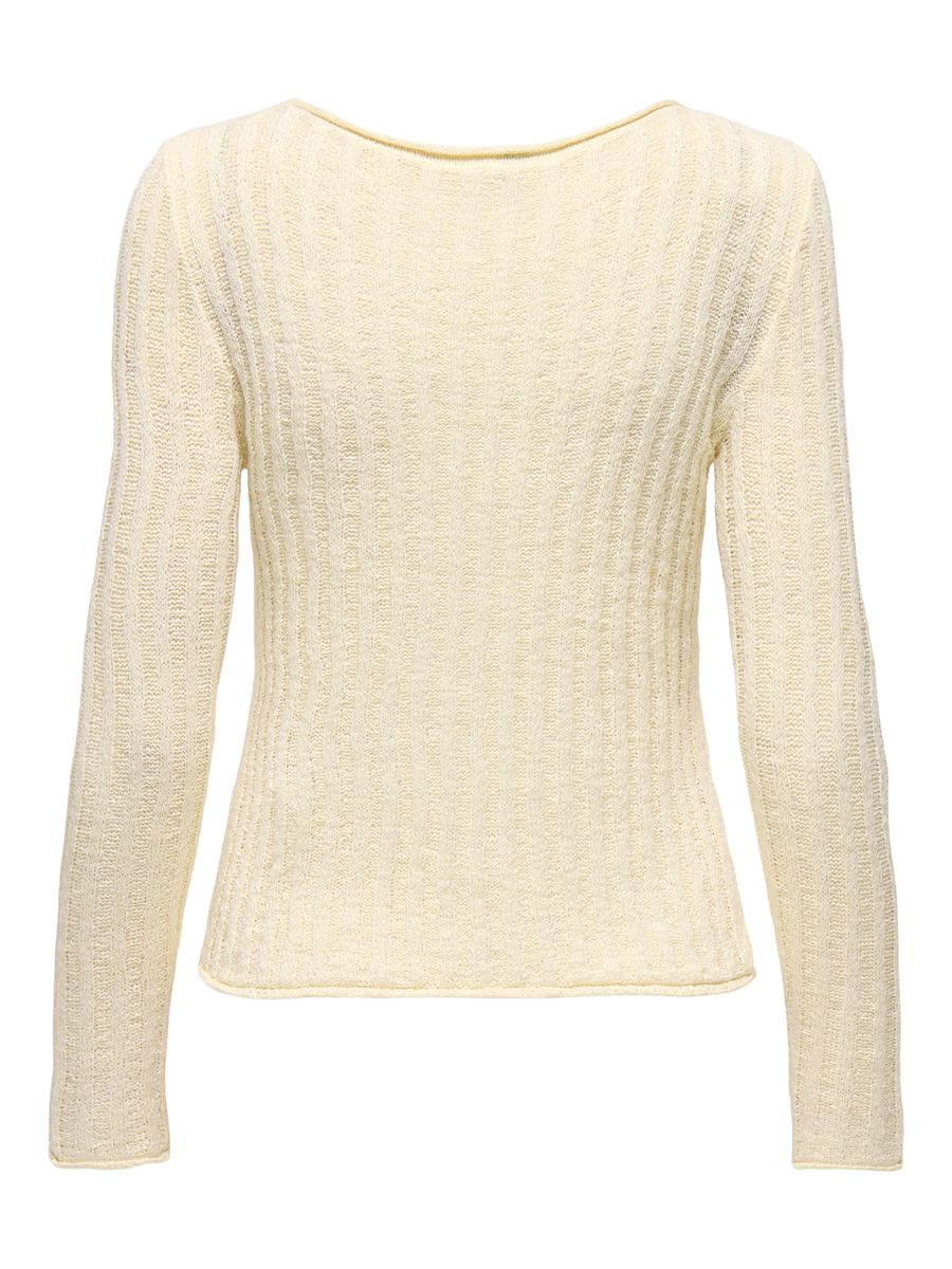 ONLPAMELA LS RIB O-NECK PULLOVER CC KNT