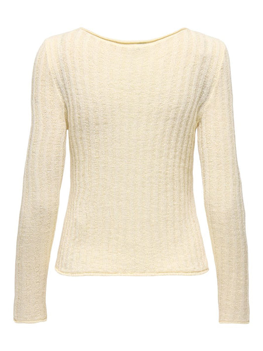 ONLPAMELA LS RIB O-NECK PULLOVER CC KNT