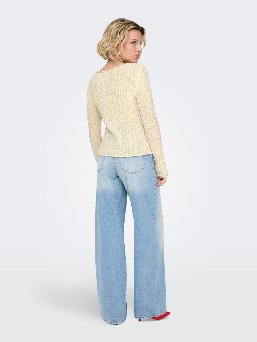 ONLPAMELA LS RIB O-NECK PULLOVER CC KNT