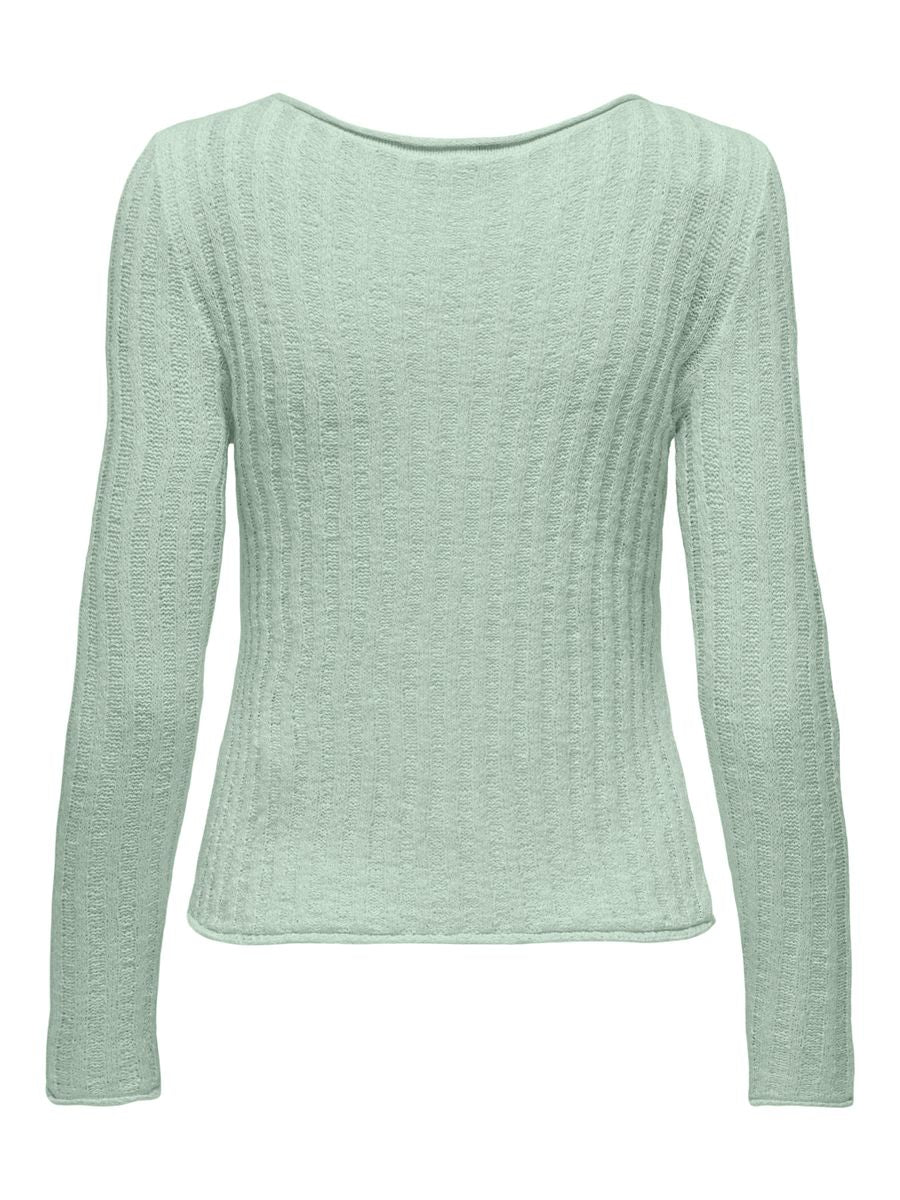 ONLPAMELA LS RIB O-NECK PULLOVER CC KNT