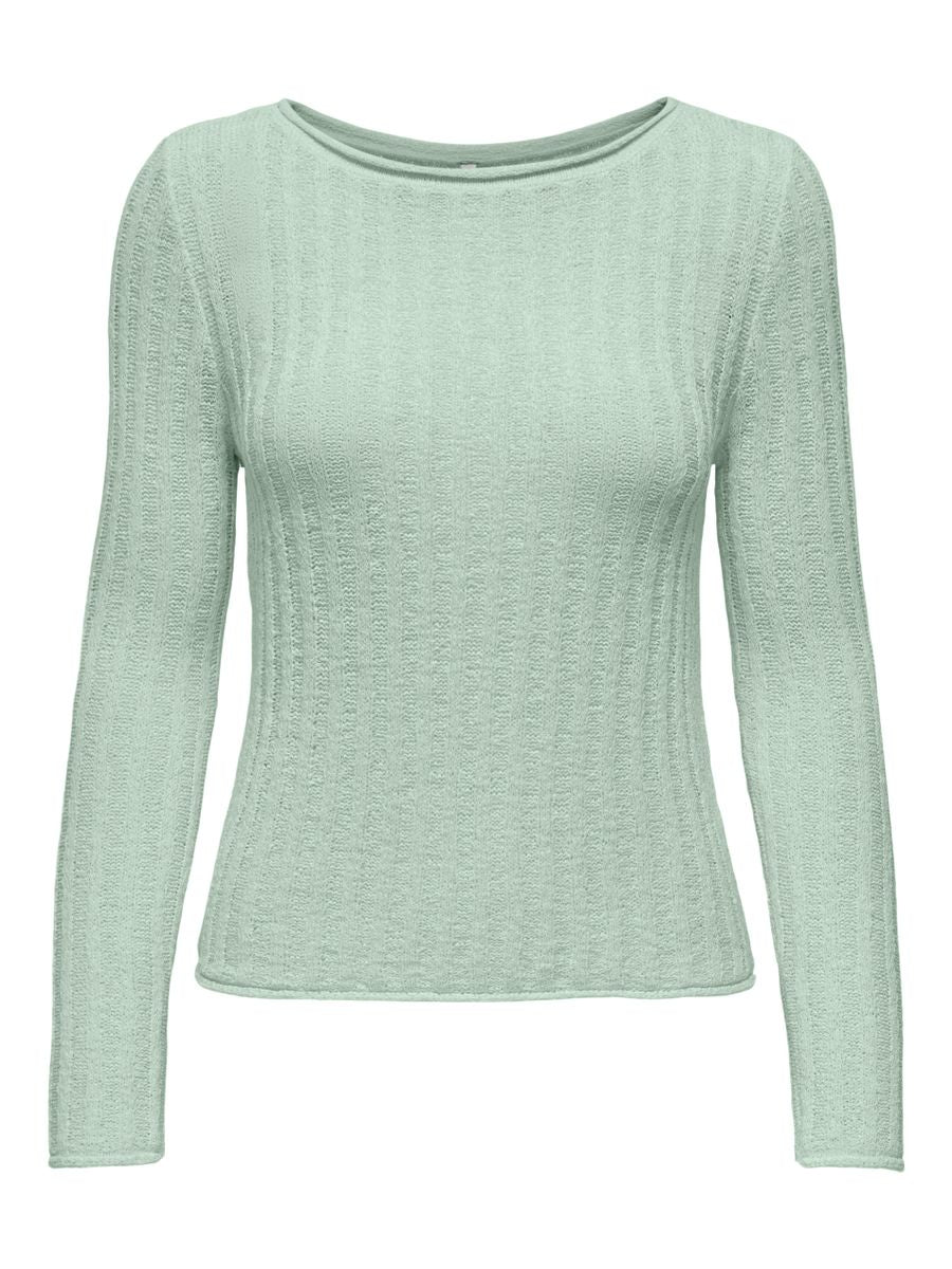 ONLPAMELA LS RIB O-NECK PULLOVER CC KNT
