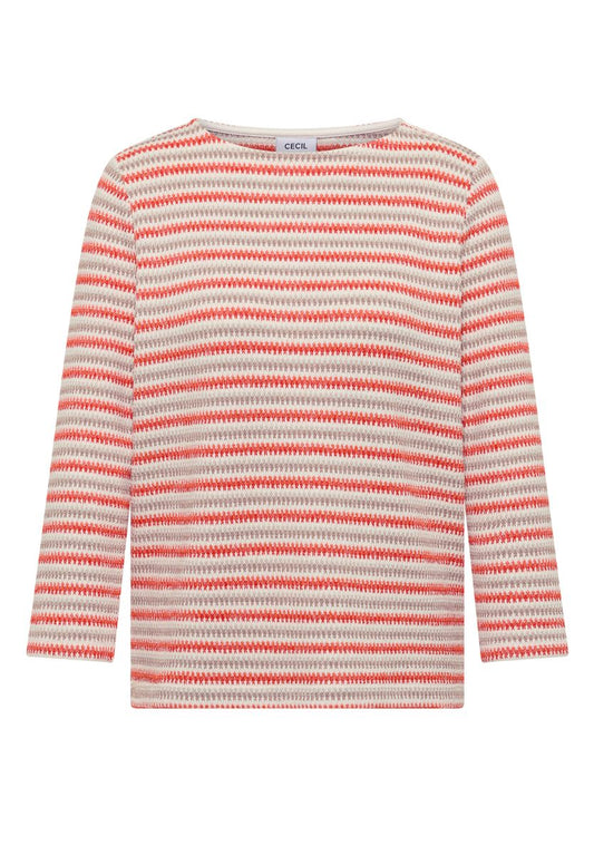 Gestreiftes Strukturshirt