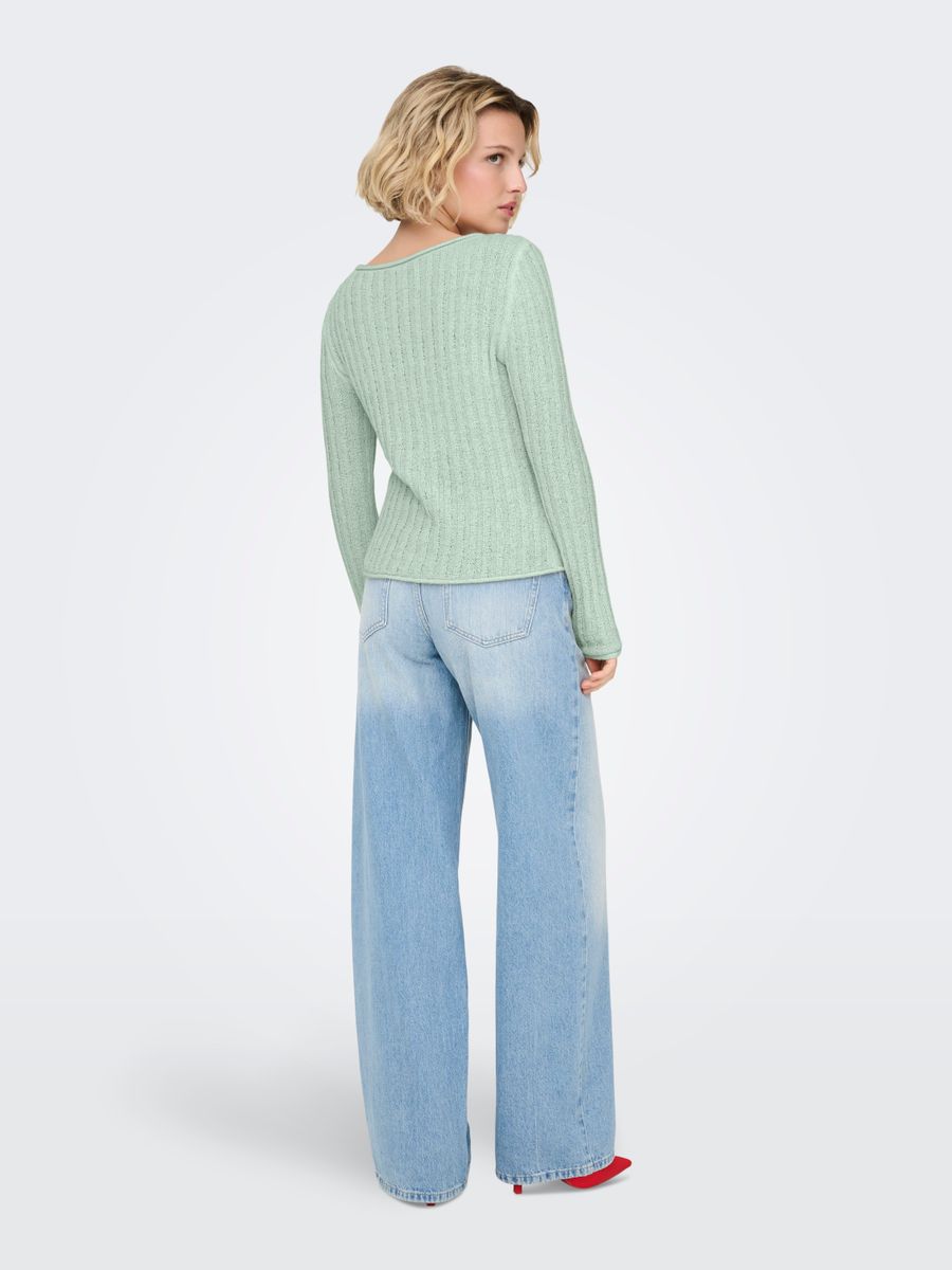 ONLPAMELA LS RIB O-NECK PULLOVER CC KNT