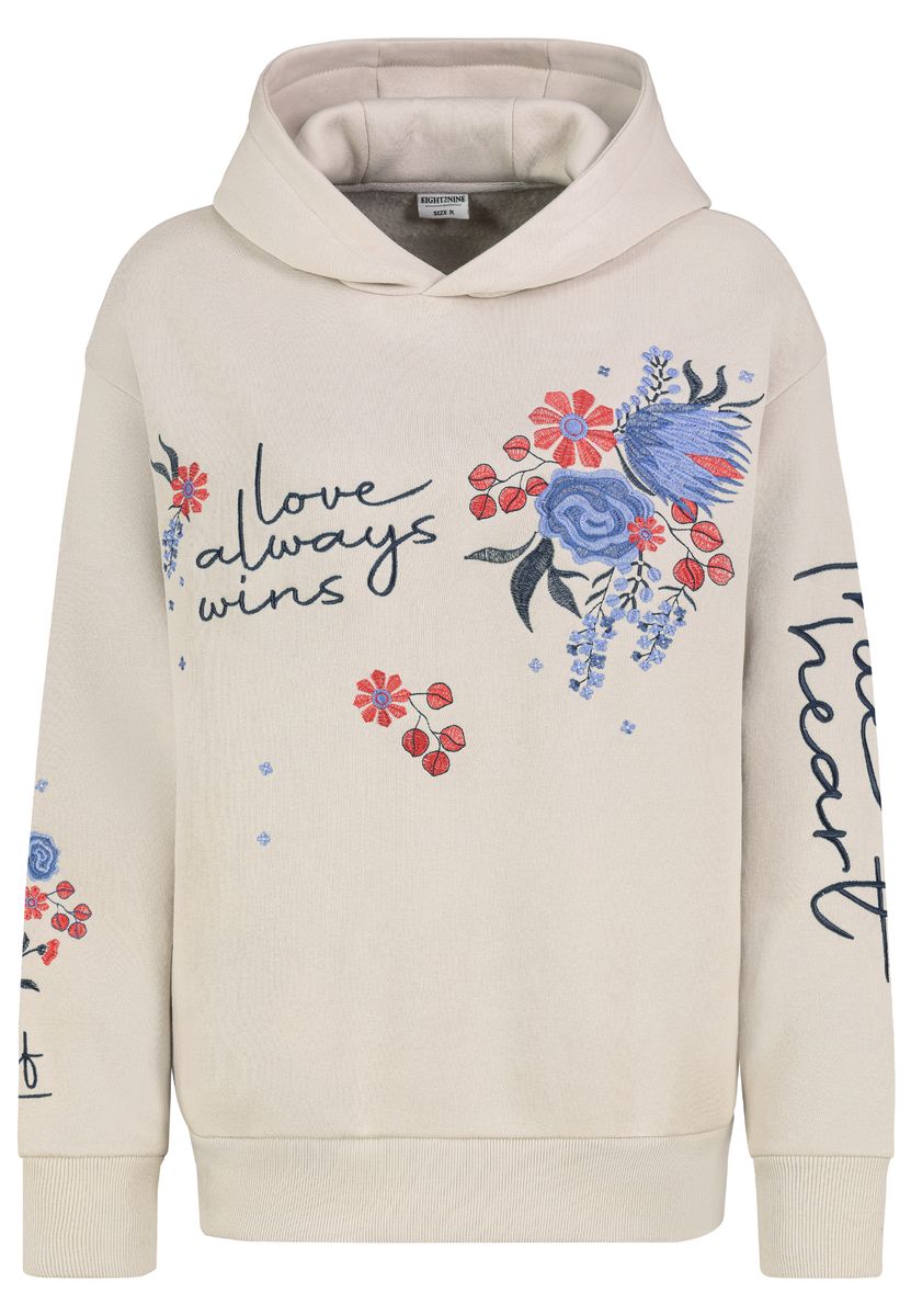 DOB Sweat, langarm, Kapuze mit Abnä