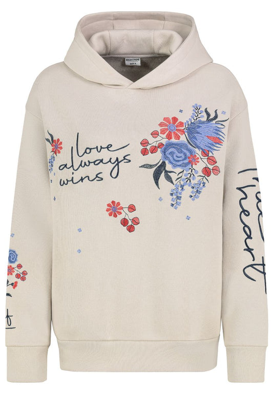 DOB Sweat, langarm, Kapuze mit Abnä