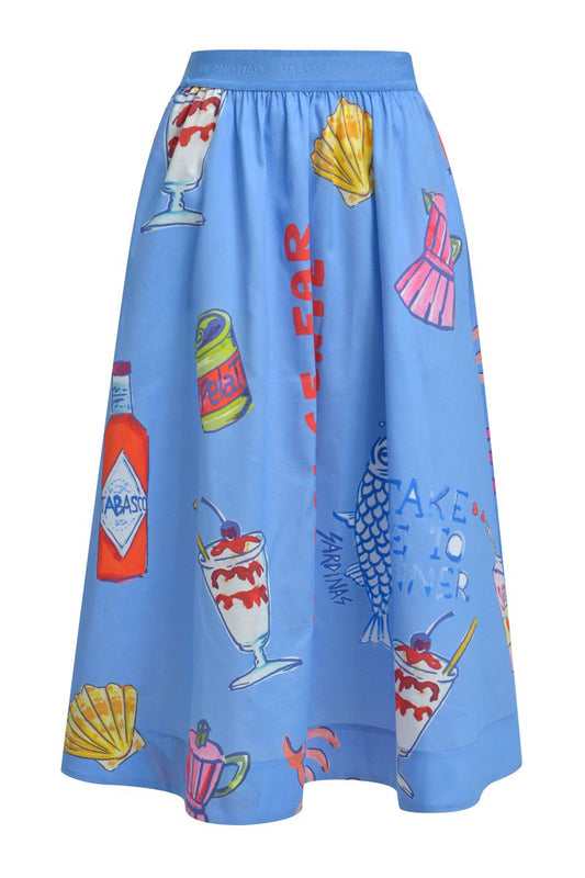 midi skirt elastic wb