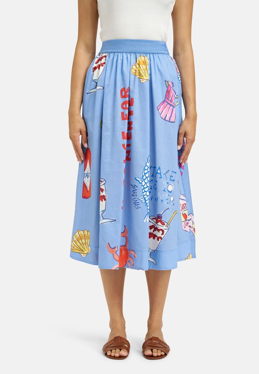 midi skirt elastic wb