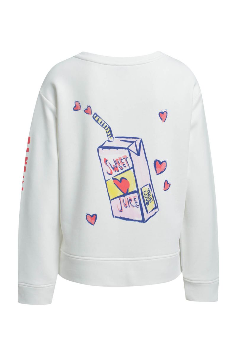 round neck sweatshirt w/ AW & slits 1/1 sleeve