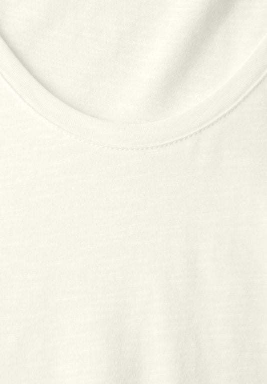 Basic T-Shirt mit gerundetem V-Neck