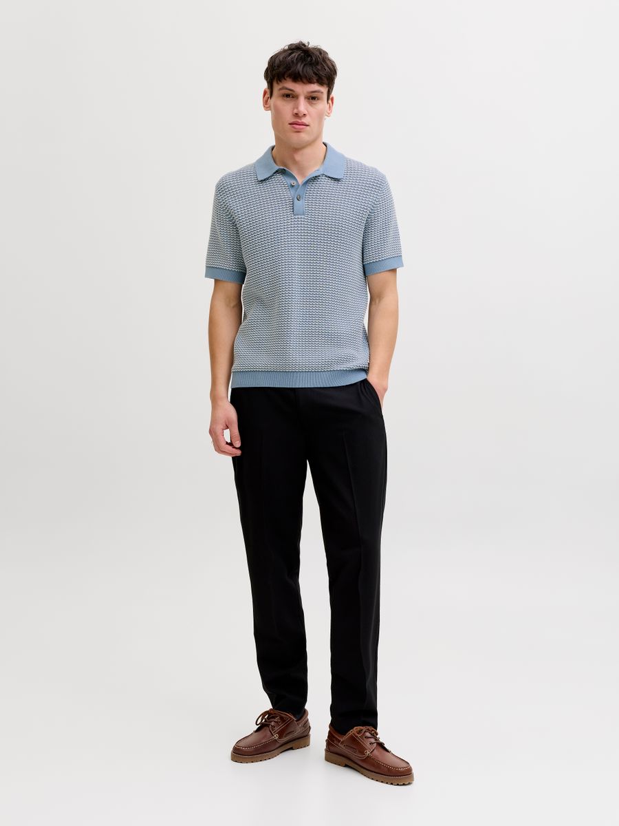 JPRBLUKINGSLEY KNIT POLO SS LN