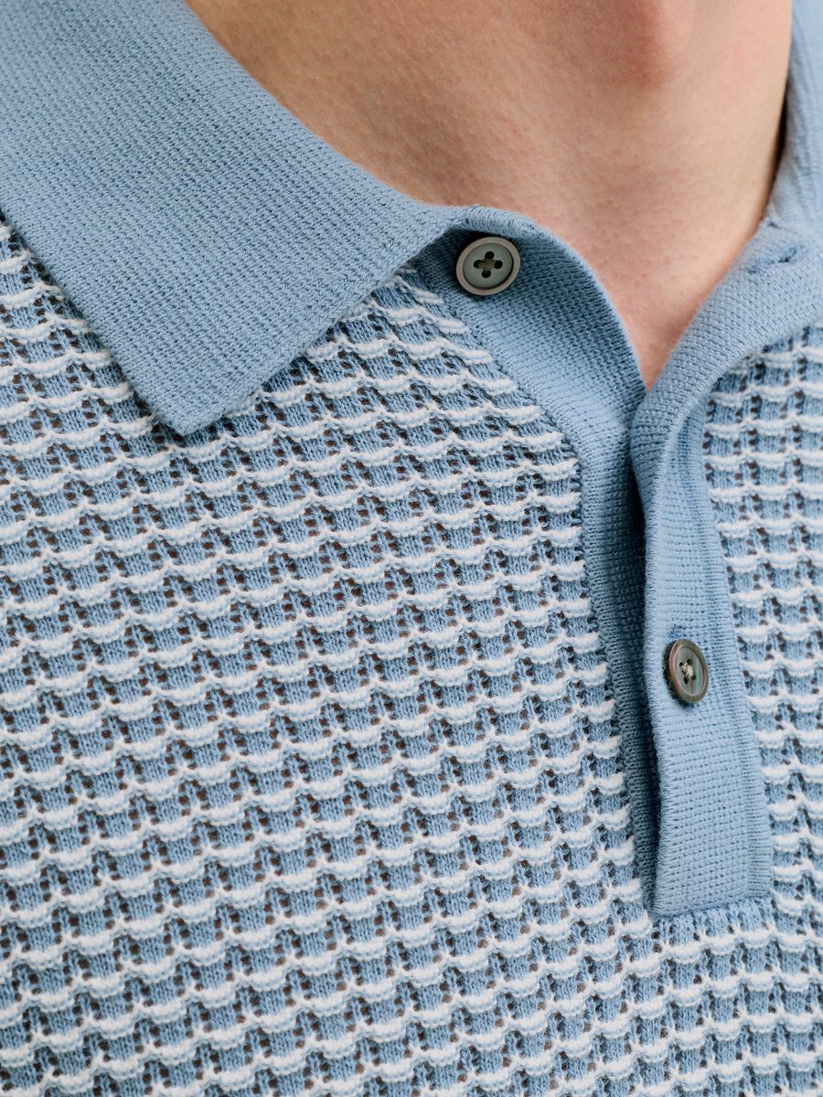 JPRBLUKINGSLEY KNIT POLO SS LN