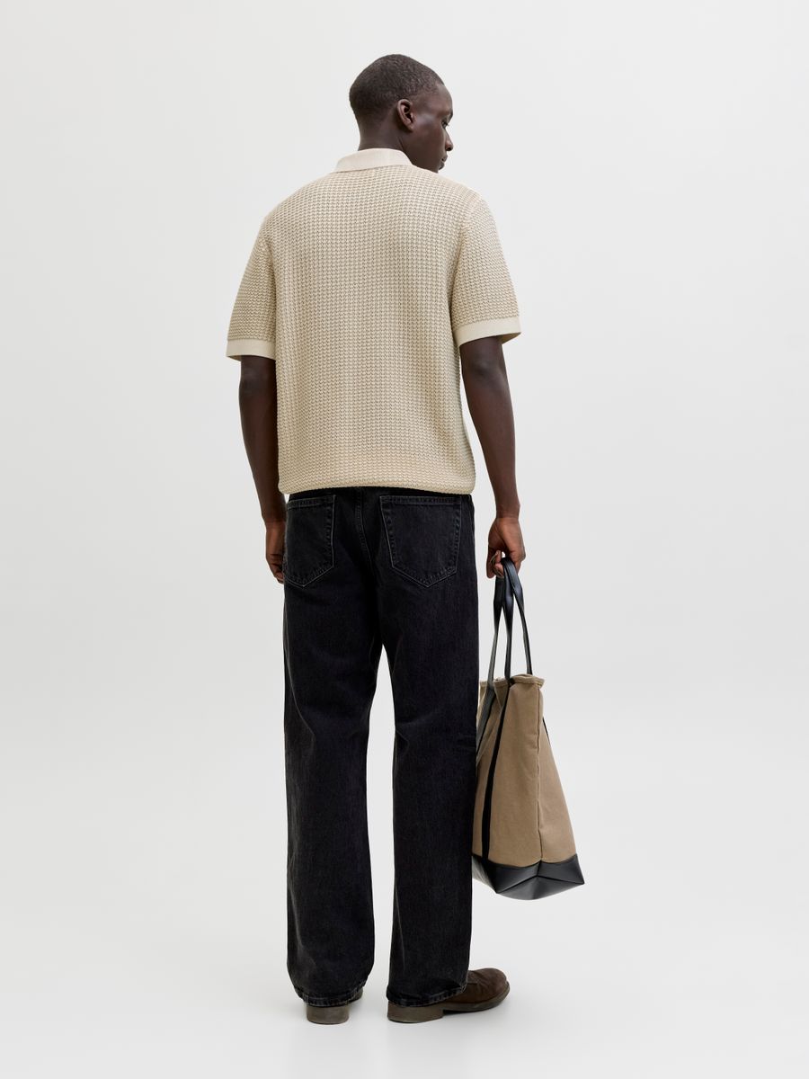 JPRBLUKINGSLEY KNIT POLO SS LN