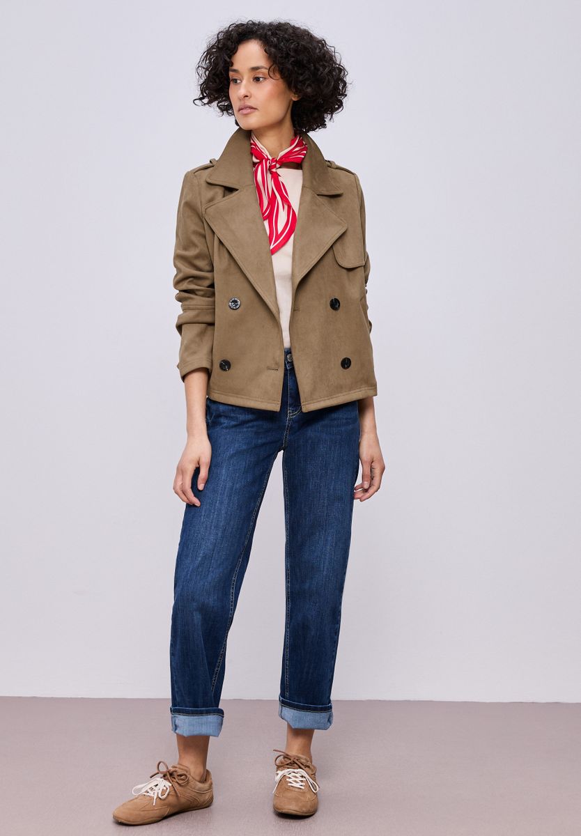 Trenchcoat aus Velours