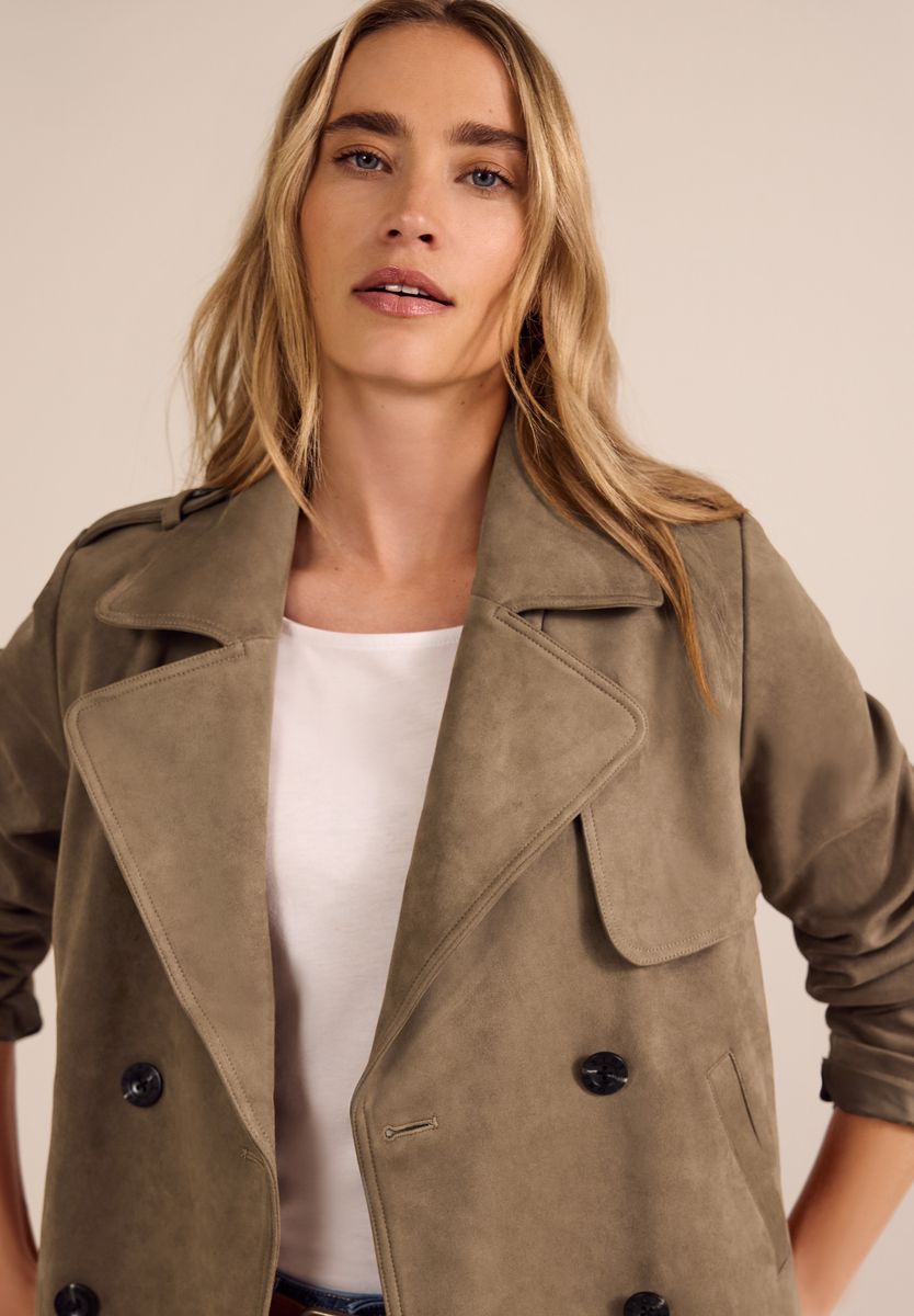 Trenchcoat aus Velours