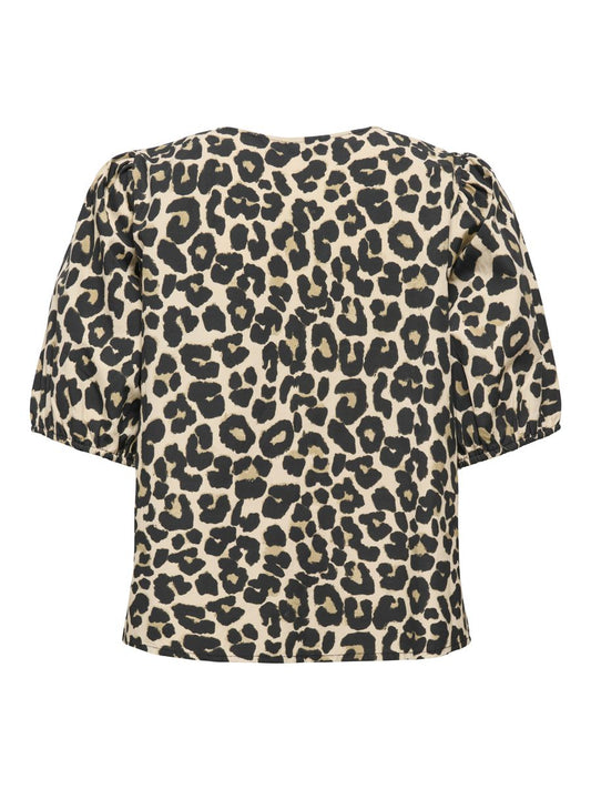 ONLJENNA S/S TIE 2-WAY TOP WVN NOOS