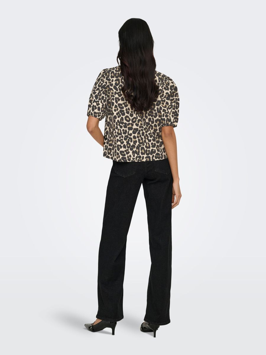 ONLJENNA S/S TIE 2-WAY TOP WVN NOOS