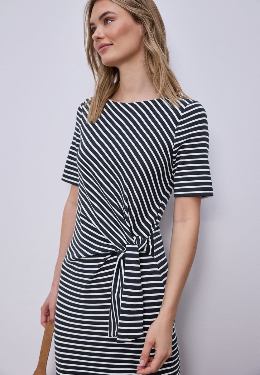 Midi-Kleid mit Knotendetail
