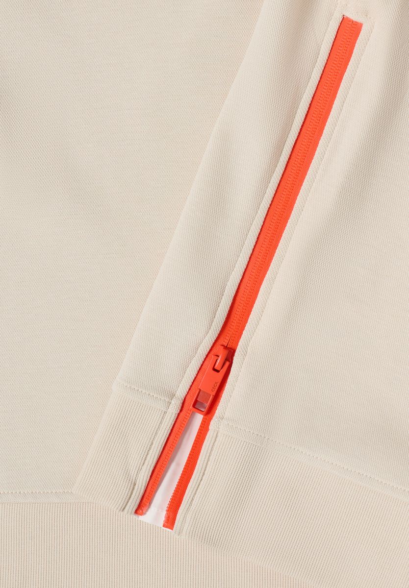 Hoodie mit Zipper-Details