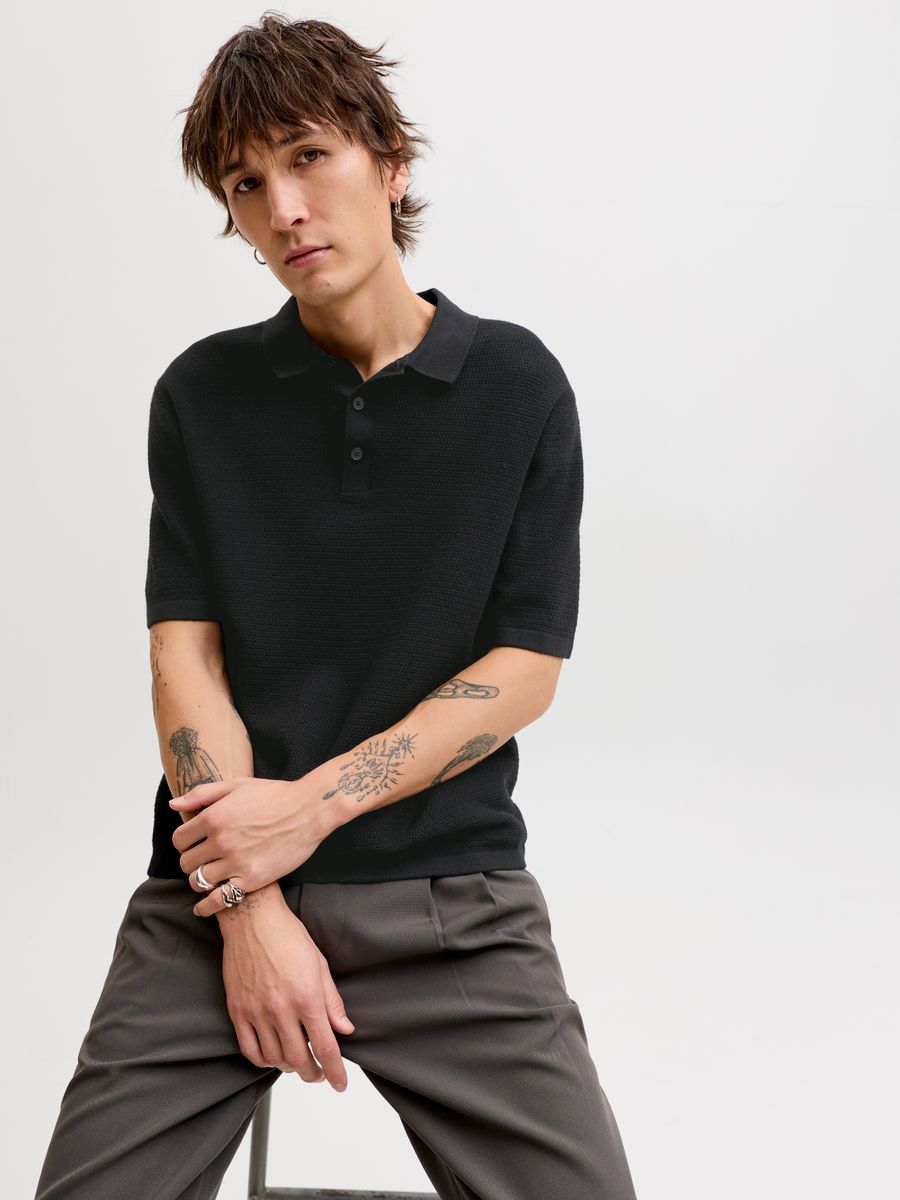 JJEGEORGE KNIT POLO SS SN